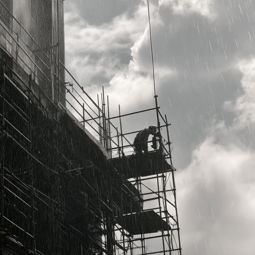 Trabalho em altura com chuva: pode ou não pode?